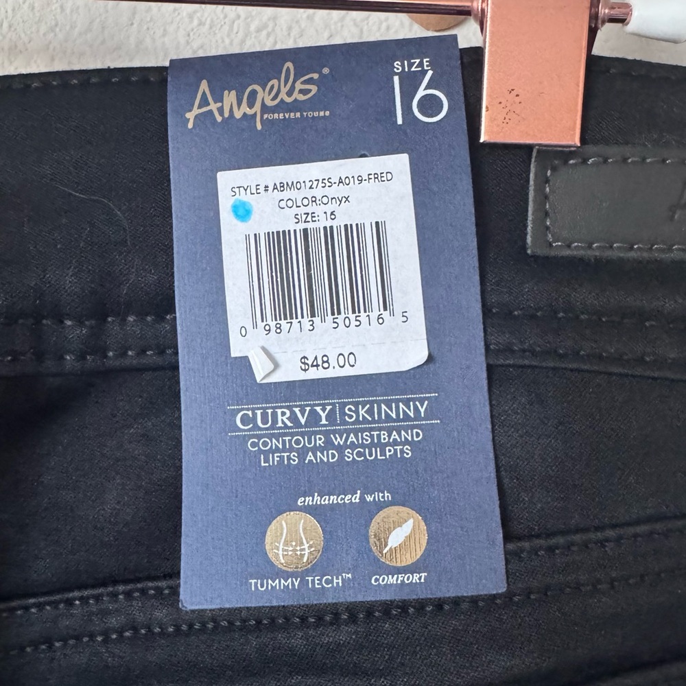 Angels Curvy Skinny Fit Jeans - Black - Picture 7 of 15